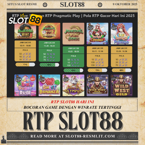 RTP Slot88 Hari Ini Bocoran Game dengan Winrate Tertinggi
